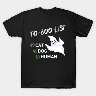 To Boo List Ghost Halloween T-Shirt